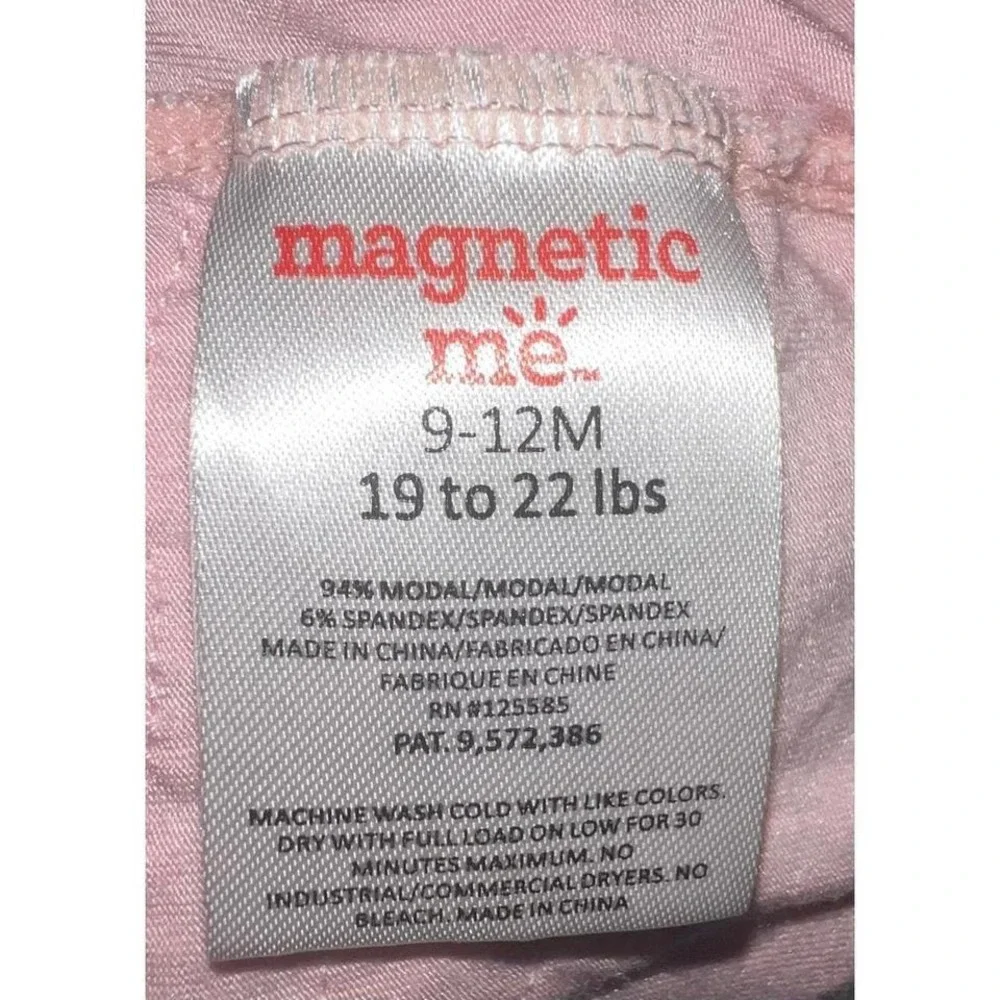 Magnetic Me Pink Ruffle Diaper Cover Bloomers Size 6-9 Months‎ LNWOT